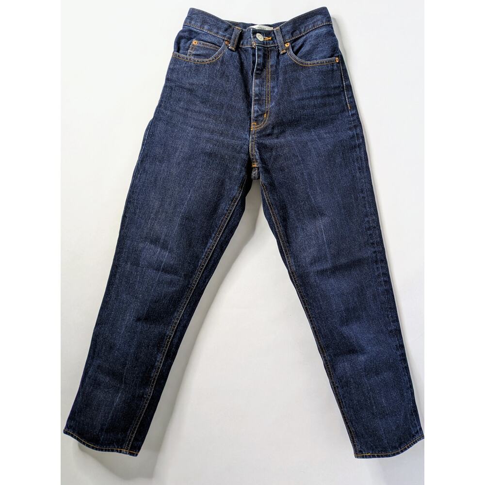 Moussy JW OW Tapered Jeans 26 One Wash Blue 100% Cotton High Rise Tapered Leg